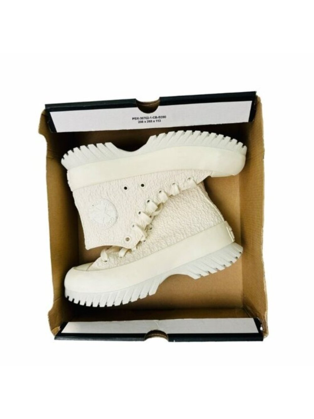⭐Converse Chuck Taylor Lugged 2.0 Jacquard Sz 5 Mens Shoes Sneaker Beige A00876C - Picture 7 of 9